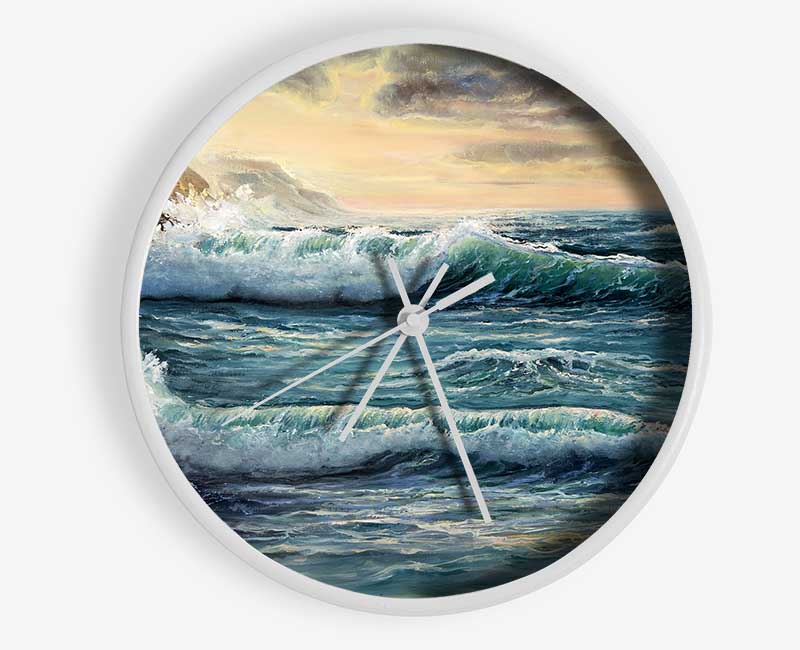 Lapping Of The Ocean waves Clock - Wallart-Direct UK