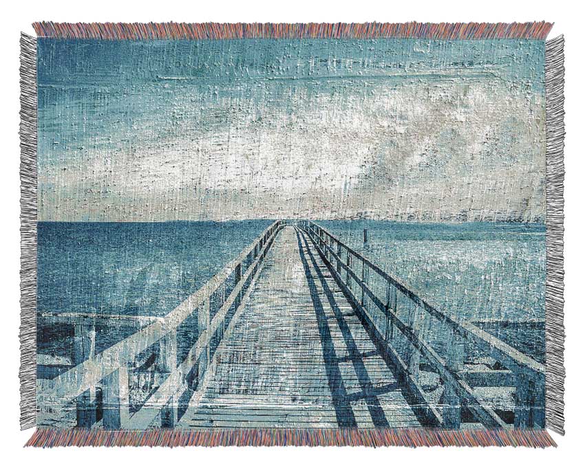 Pier Blues Woven Blanket