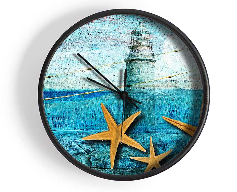 Lighthouse Shellfish Clock - Wallart-Direct UK