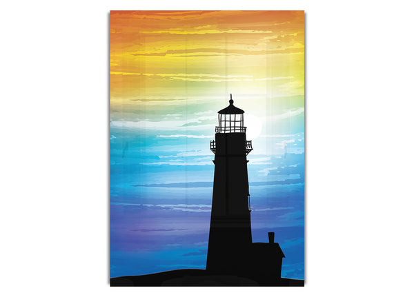 Lighthouse Rainbow Skies