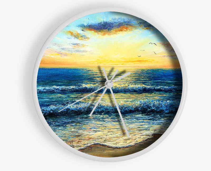 Painting Of The Perfect Sunset Clock - Wallart-Direct UK