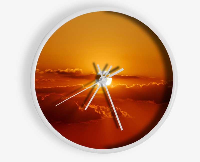 Sun In The Clouds Clock - Wallart-Direct UK