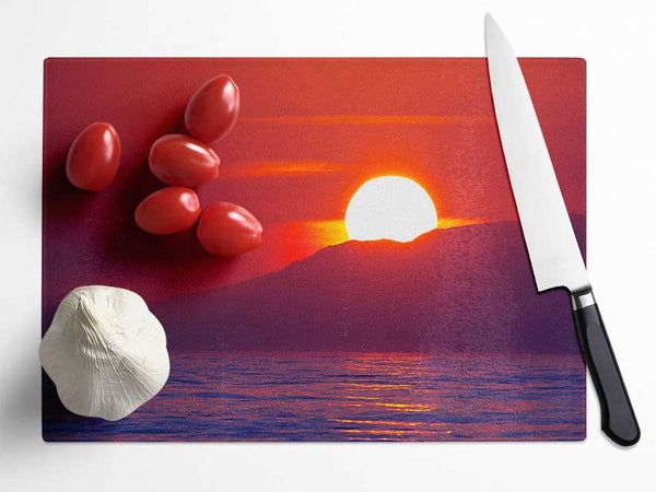 As The Sun Goes Down 1 Glass Chopping Board