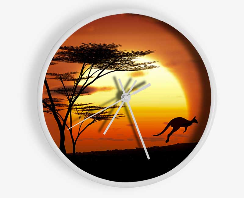 Kangaroo Sun Glow Clock - Wallart-Direct UK