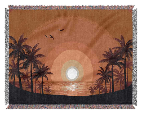 Palm Tree Delight Woven Blanket