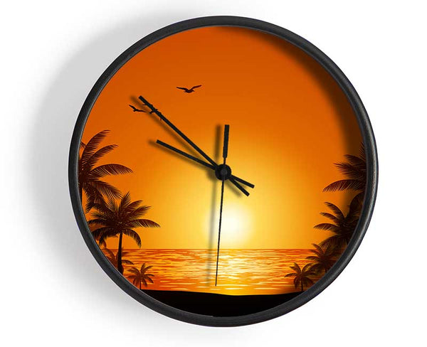 Palm Tree Delight Clock - Wallart-Direct UK