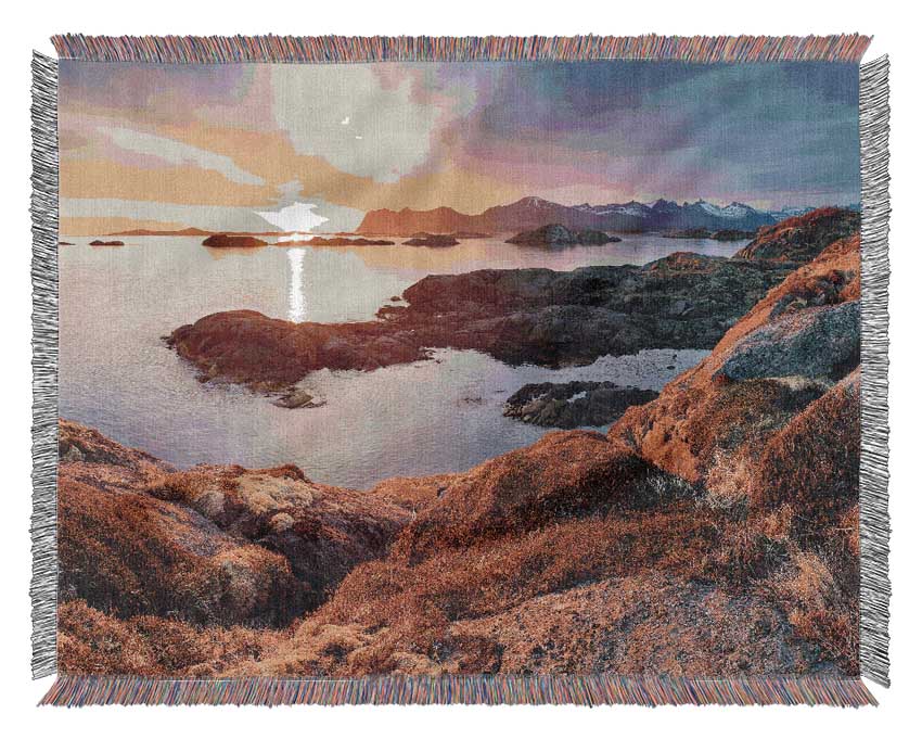 Mountain Sun Sparkle Woven Blanket