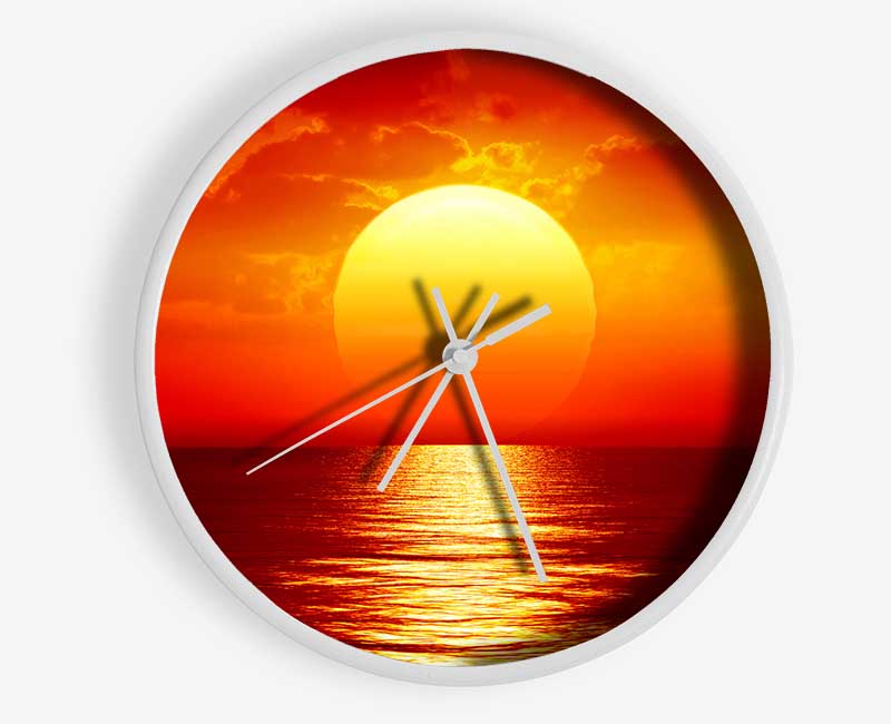 Fire Glow 2 Clock - Wallart-Direct UK