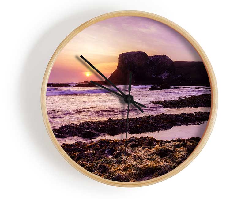 Purple Lighthouse Watch Clock - Wallart-Direct UK