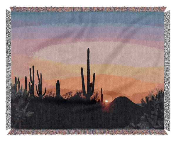 Desert Sun Glow Woven Blanket