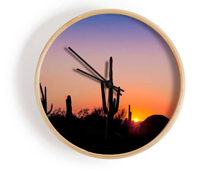 Desert Sun Glow Clock - Wallart-Direct UK