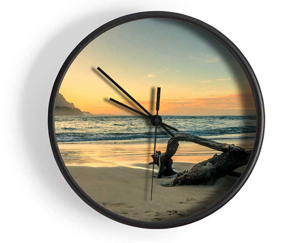 Driftwood Ocean Clock - Wallart-Direct UK