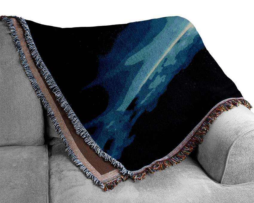 Perfect Blue Planet Woven Blanket