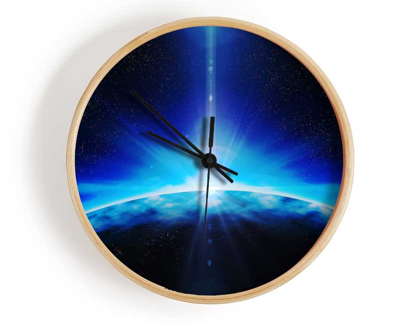 Perfect Blue Planet Clock - Wallart-Direct UK