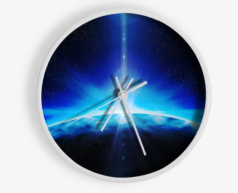 Perfect Blue Planet Clock - Wallart-Direct UK