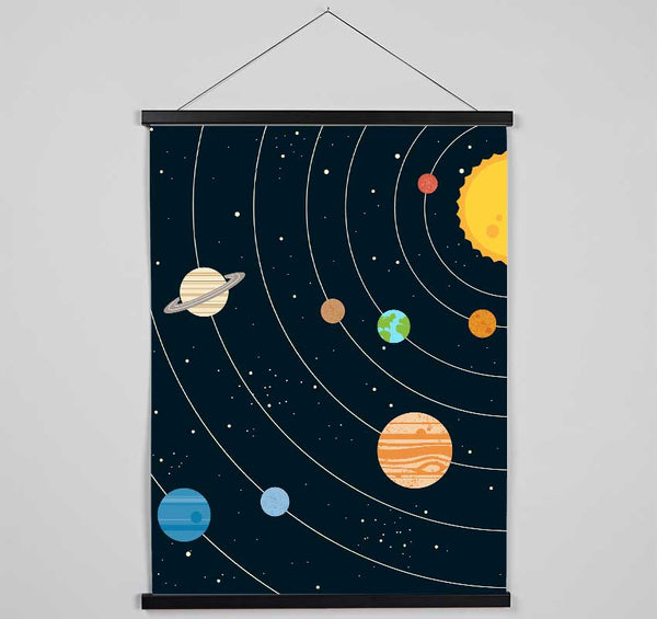 The Solar System 2 Hanging Poster - Wallart-Direct UK