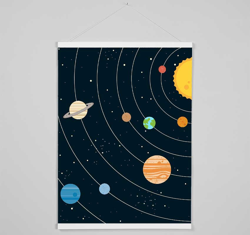 The Solar System 2 Hanging Poster - Wallart-Direct UK