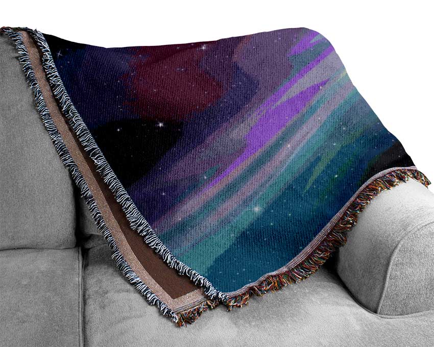 Northern Light Skies 1 Woven Blanket