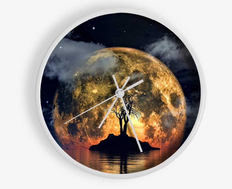 Fire Sun Tree Clock - Wallart-Direct UK