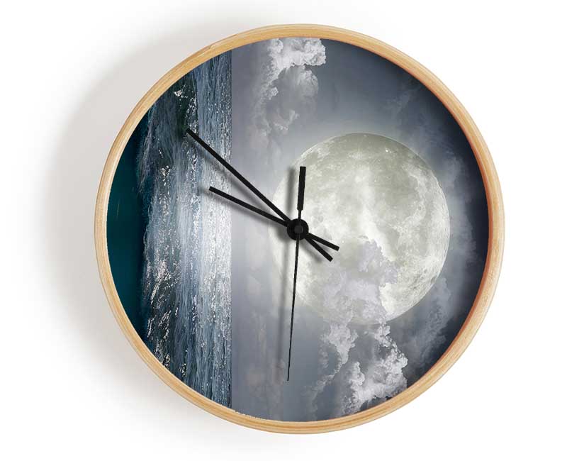 Perfect Moon Ocean Clock - Wallart-Direct UK