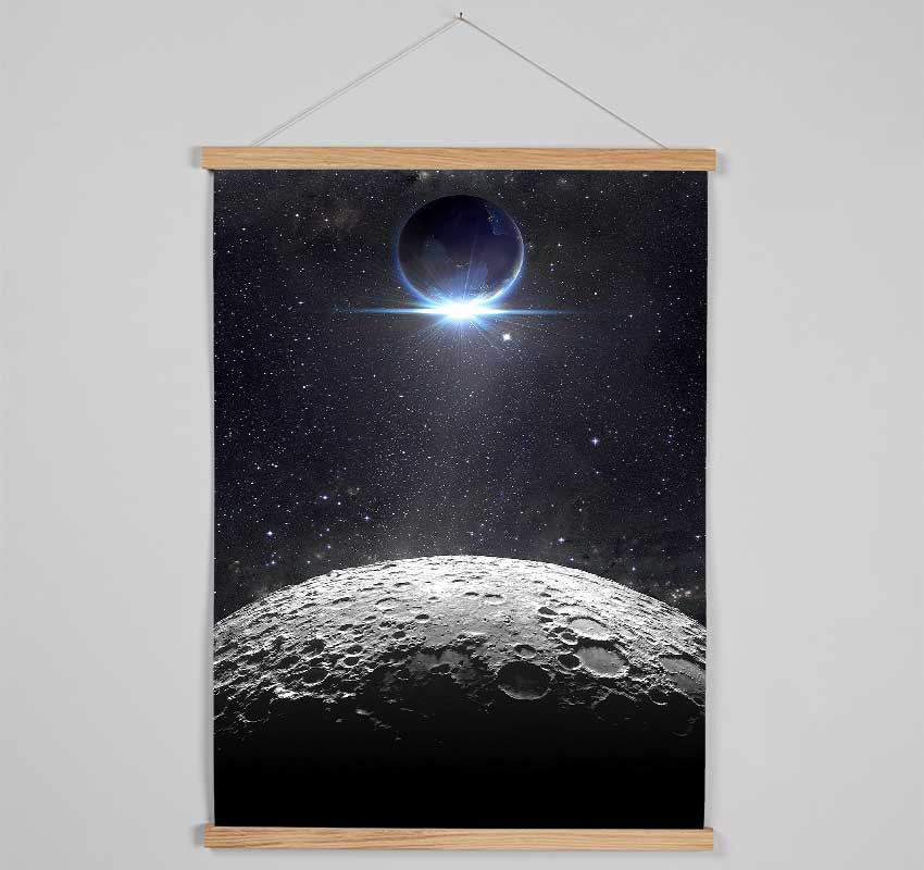 The Earth And The Moon Hanging Poster - Wallart-Direct UK