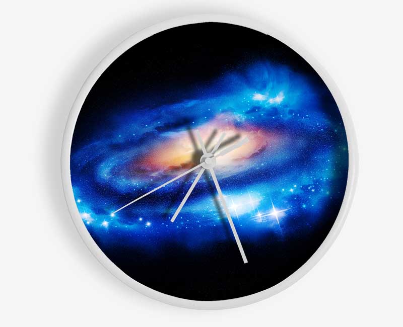 Blue Star Explosion Clock - Wallart-Direct UK