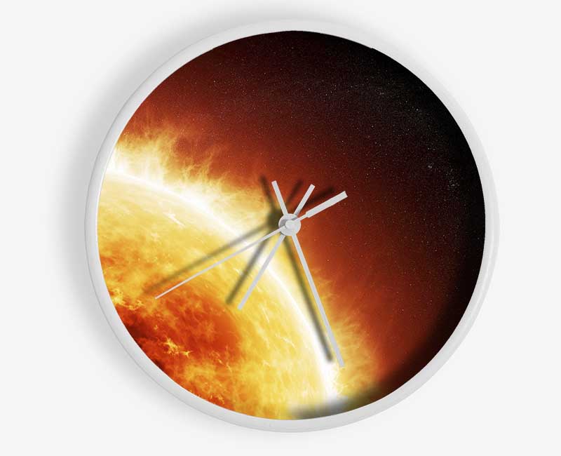 Fire Sun Glow Clock - Wallart-Direct UK