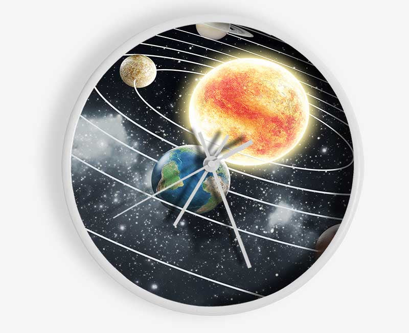 As The Planets Revolve Around The Sun Clock - Wallart-Direct UK