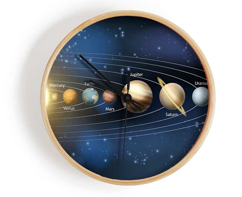 The Solar System 4 Clock - Wallart-Direct UK