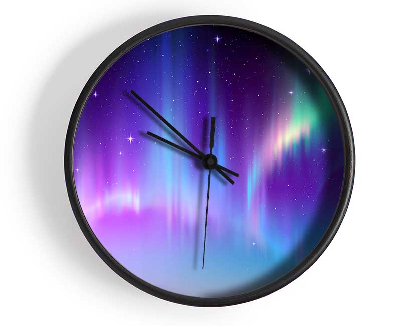 Northern Light Splendour Clock - Wallart-Direct UK