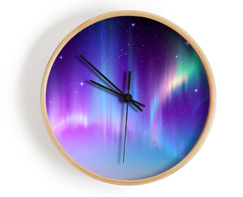 Northern Light Splendour Clock - Wallart-Direct UK