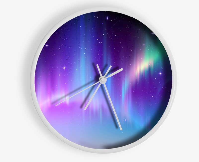 Northern Light Splendour Clock - Wallart-Direct UK