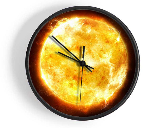 Fire Sun 1 Clock - Wallart-Direct UK