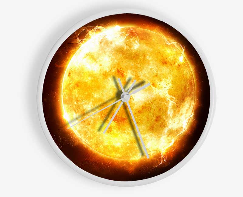 Fire Sun 1 Clock - Wallart-Direct UK