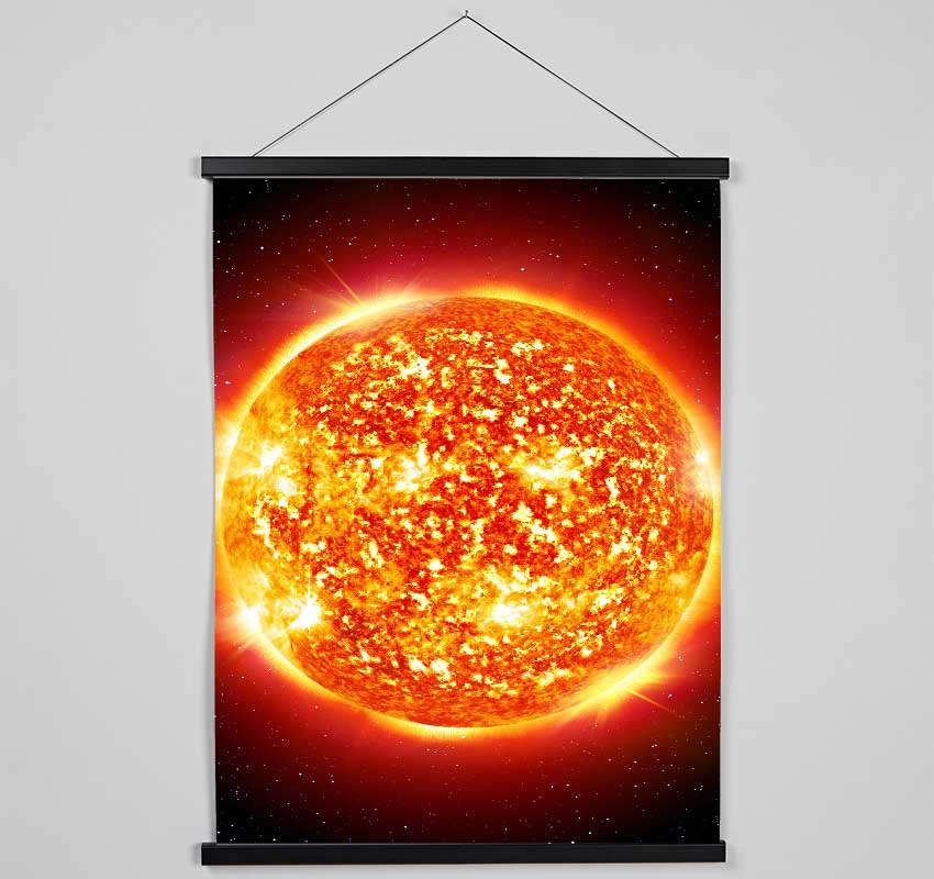 CloseUp Of The Fire Sun Hanging Poster - Wallart-Direct UK