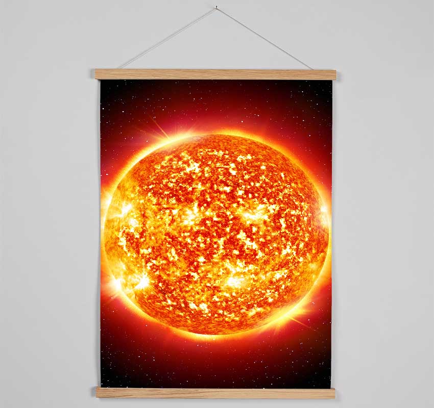 CloseUp Of The Fire Sun Hanging Poster - Wallart-Direct UK