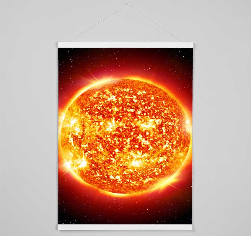 CloseUp Of The Fire Sun Hanging Poster - Wallart-Direct UK