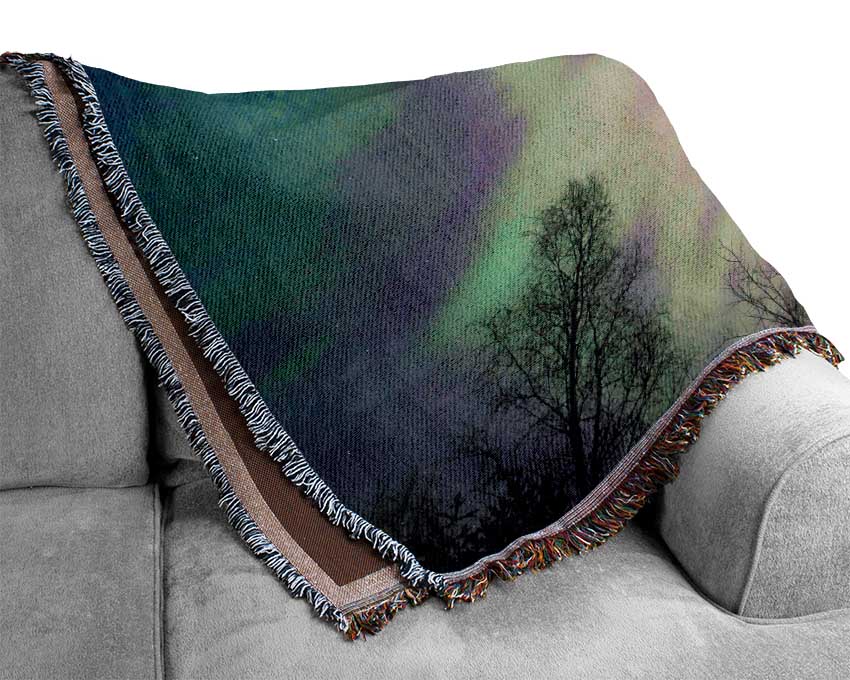 Northern Light Skies 2 Woven Blanket