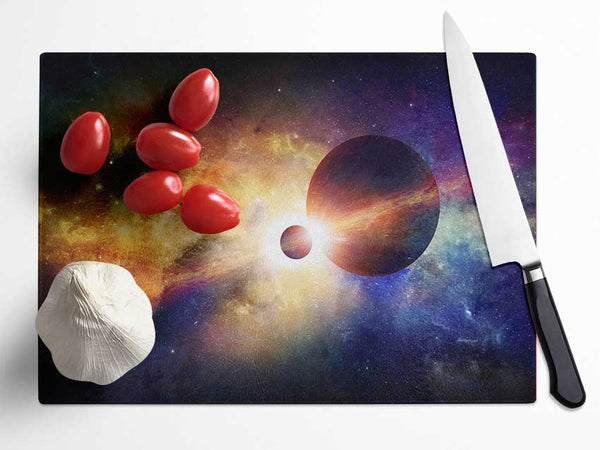 Magical Universe Glass Chopping Board