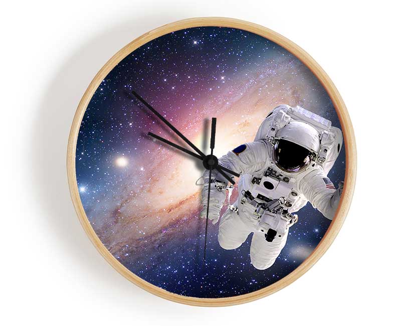 Spaceman In The Galaxy Clock - Wallart-Direct UK