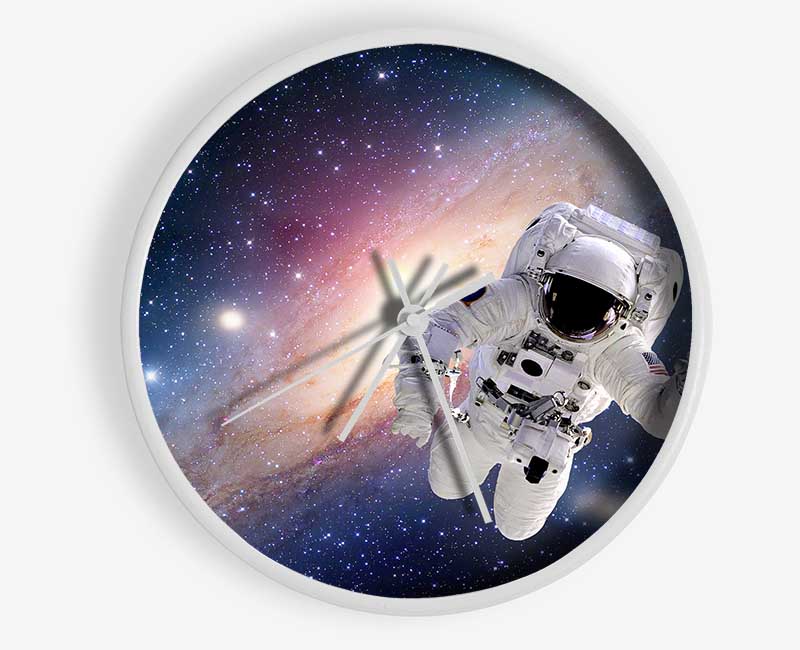 Spaceman In The Galaxy Clock - Wallart-Direct UK