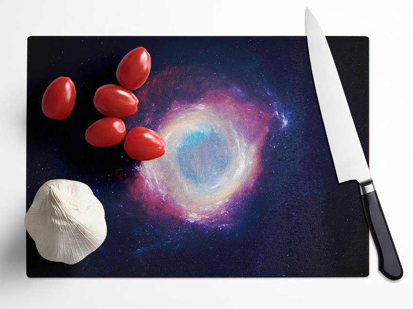 Eye Of The Galaxy Glass Chopping Board