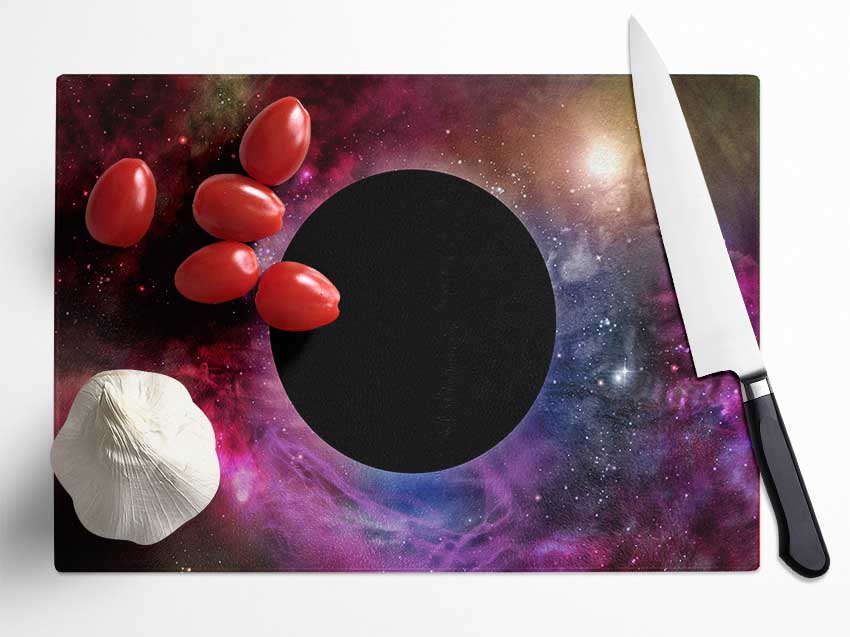 Galaxy Eclipse Glass Chopping Board