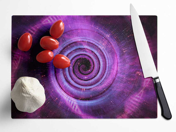 Wormhole Pink Glass Chopping Board