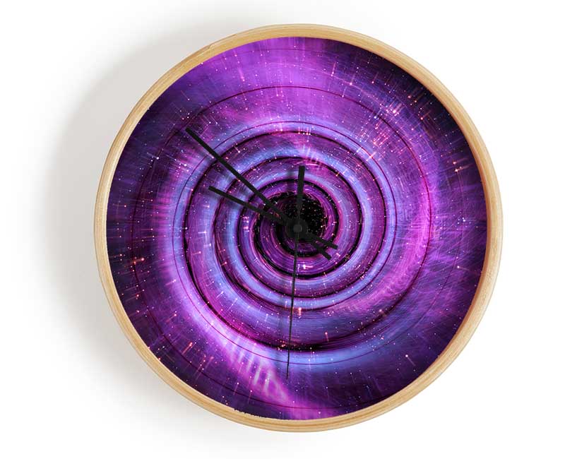 Wormhole Pink Clock - Wallart-Direct UK