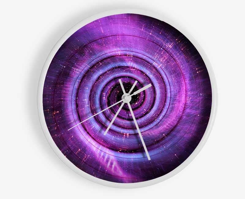 Wormhole Pink Clock - Wallart-Direct UK