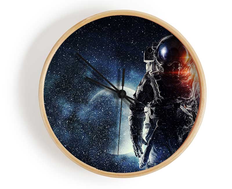 Stunning Astronaut Amongst The Stars Clock - Wallart-Direct UK