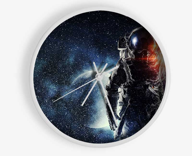 Stunning Astronaut Amongst The Stars Clock - Wallart-Direct UK