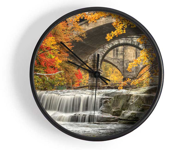 Bridge In The Forest Clock - Wallart-Direct UK