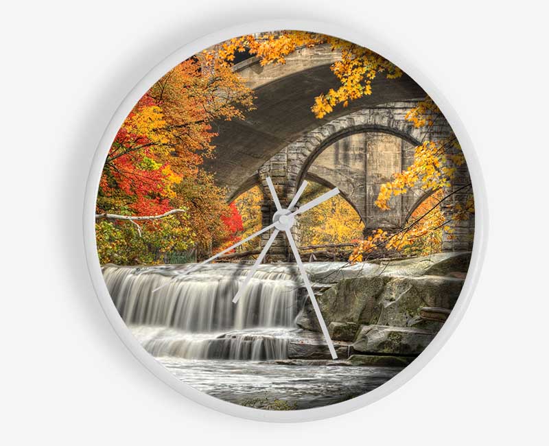 Bridge In The Forest Clock - Wallart-Direct UK